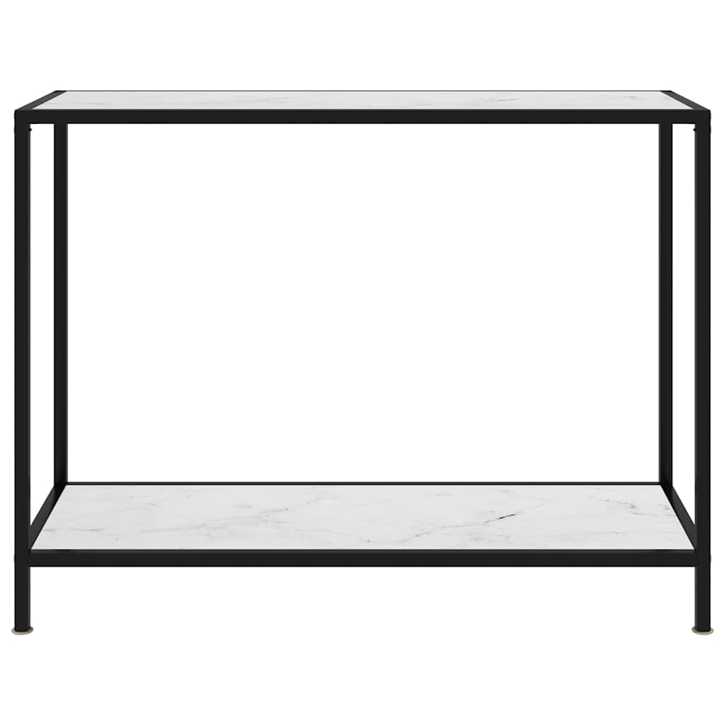 Vidaxl wandtafel 100x35x75 cm gehard glas wit