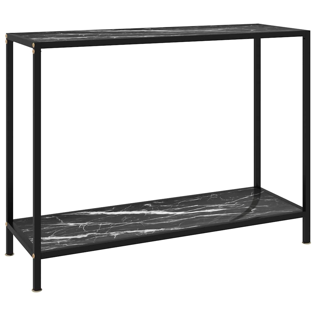Vidaxl wandtafel 100x35x75 cm gehard glas zwart