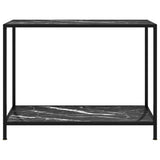 Vidaxl wandtafel 100x35x75 cm gehard glas zwart