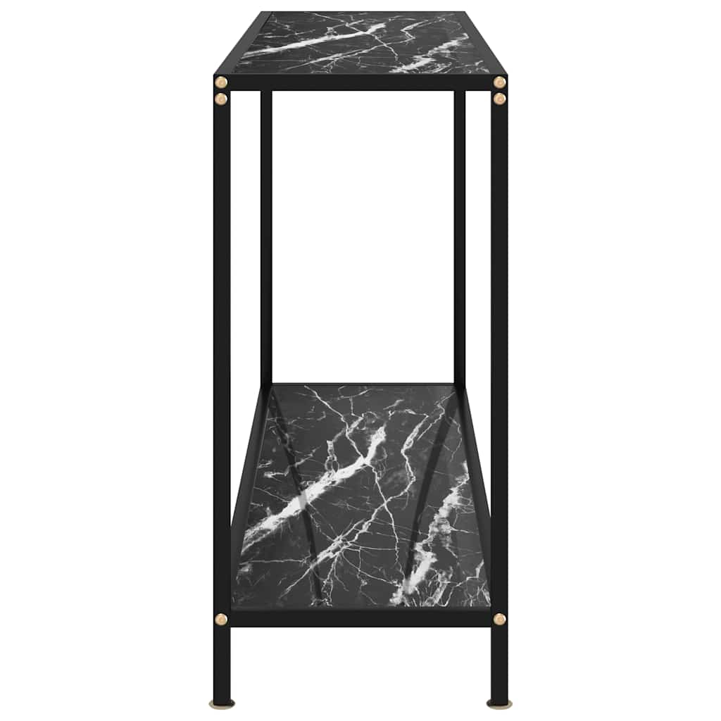 Vidaxl wandtafel 120x35x75 cm gehard glas zwart