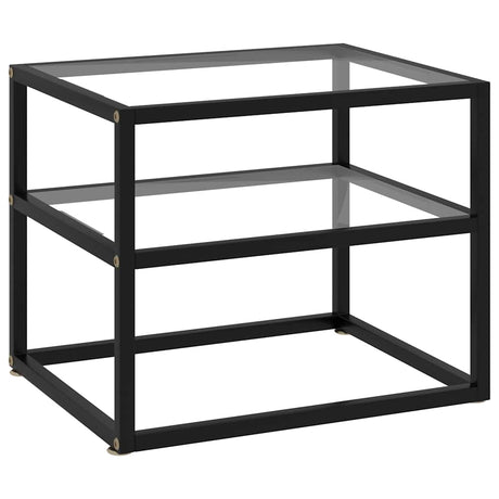 Vidaxl wandtafel 50x40x40 cm gehard glas transparant