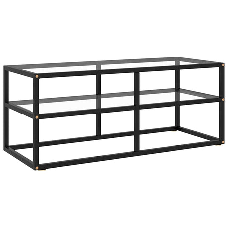 Vidaxl tv-meubel met gehard glas 100x40x40 cm zwart