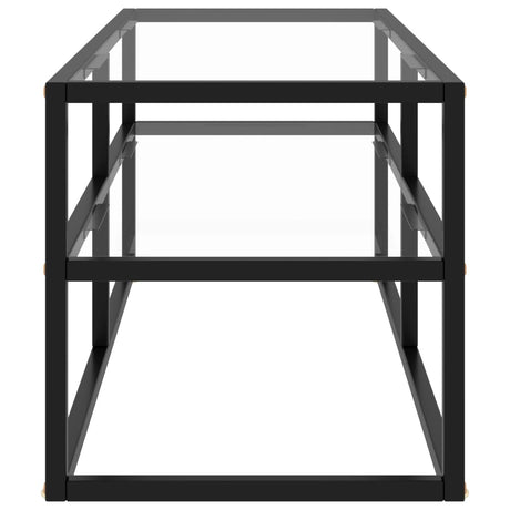 Vidaxl tv-meubel met gehard glas 100x40x40 cm zwart