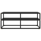 Vidaxl tv-meubel met zwart glas 100x40x40 cm zwart