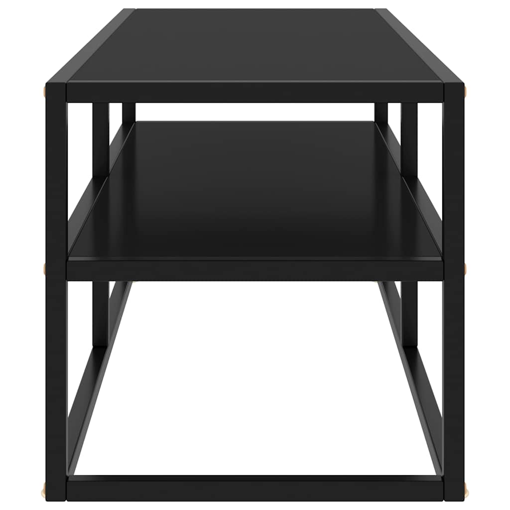 Vidaxl tv-meubel met zwart glas 100x40x40 cm zwart