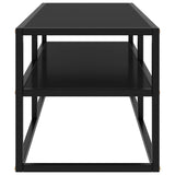Vidaxl tv-meubel met zwart glas 100x40x40 cm zwart