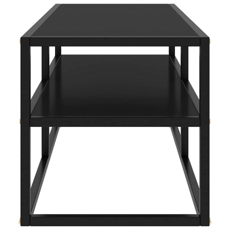 Vidaxl tv-meubel met zwart glas 100x40x40 cm zwart