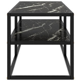 Vidaxl tv-meubel met zwart marmerglas 100x40x40 cm zwart