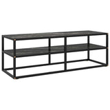 Vidaxl tv-meubel met zwart marmerglas 120x40x40 cm zwart