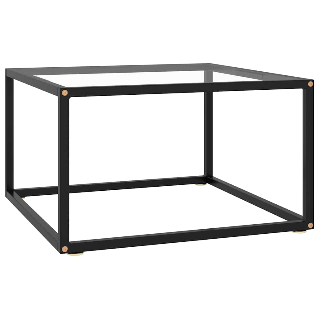 Vidaxl salontafel met gehard glas 60x60x35 cm zwart