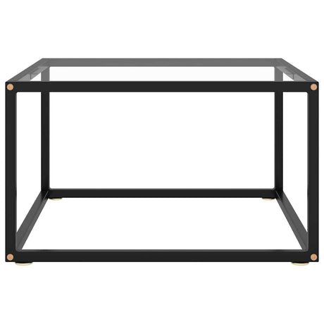 Vidaxl salontafel met gehard glas 60x60x35 cm zwart