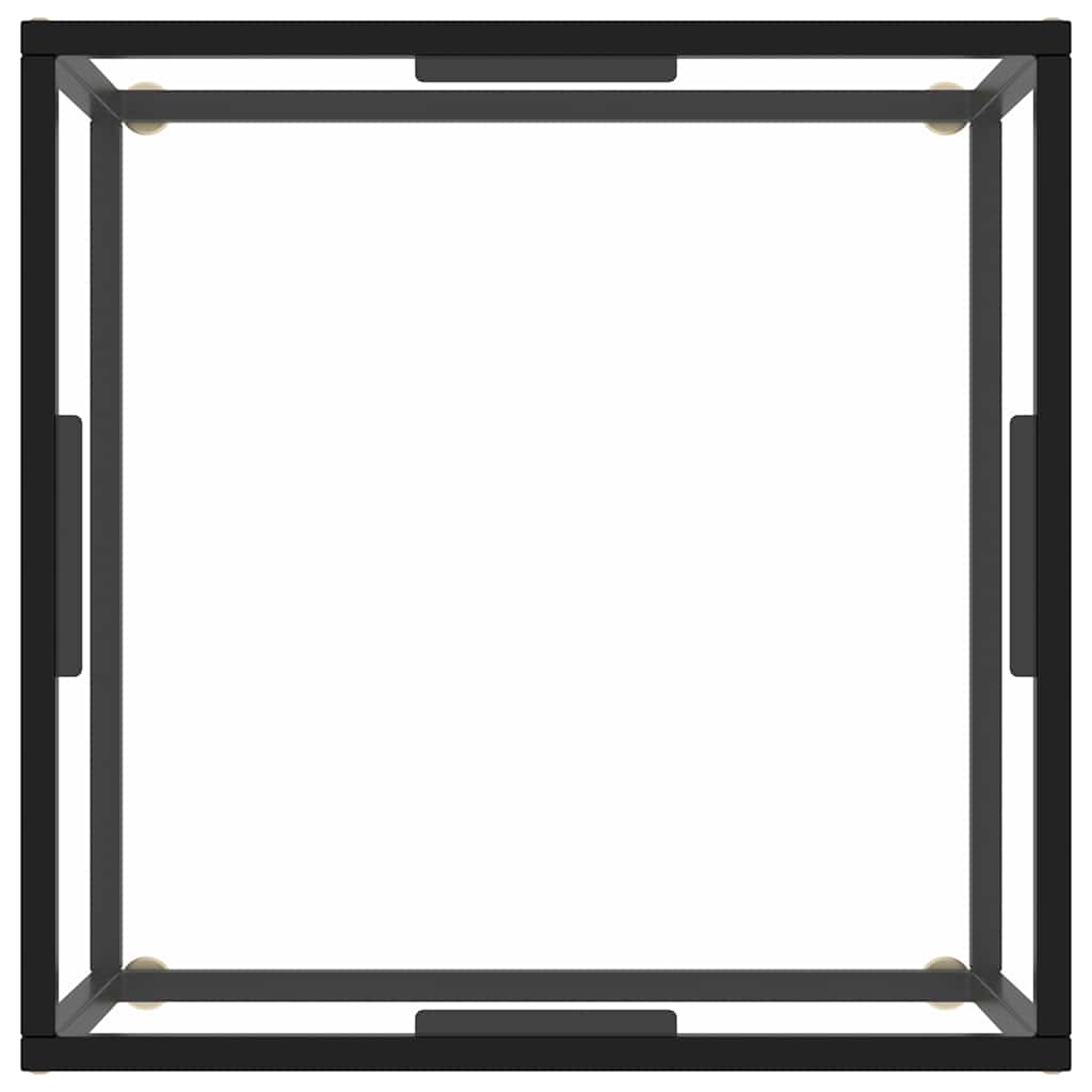 Vidaxl salontafel met gehard glas 60x60x35 cm zwart
