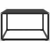 Vidaxl salontafel met zwart glas 60x60x35 cm zwart