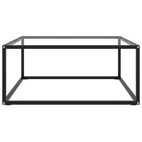 Vidaxl salontafel met gehard glas 80x80x35 cm zwart