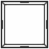 Vidaxl salontafel met gehard glas 80x80x35 cm zwart