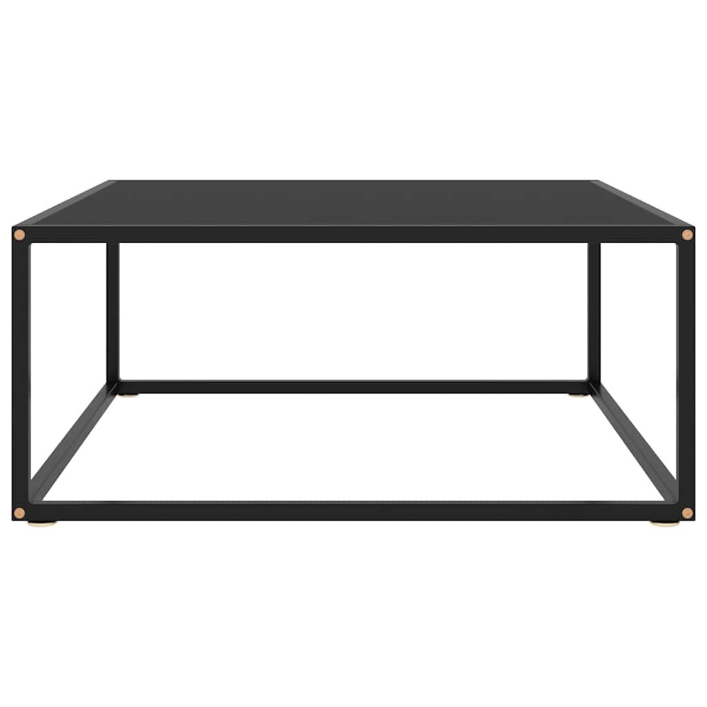 Vidaxl salontafel met zwart glas 80x80x35 cm zwart