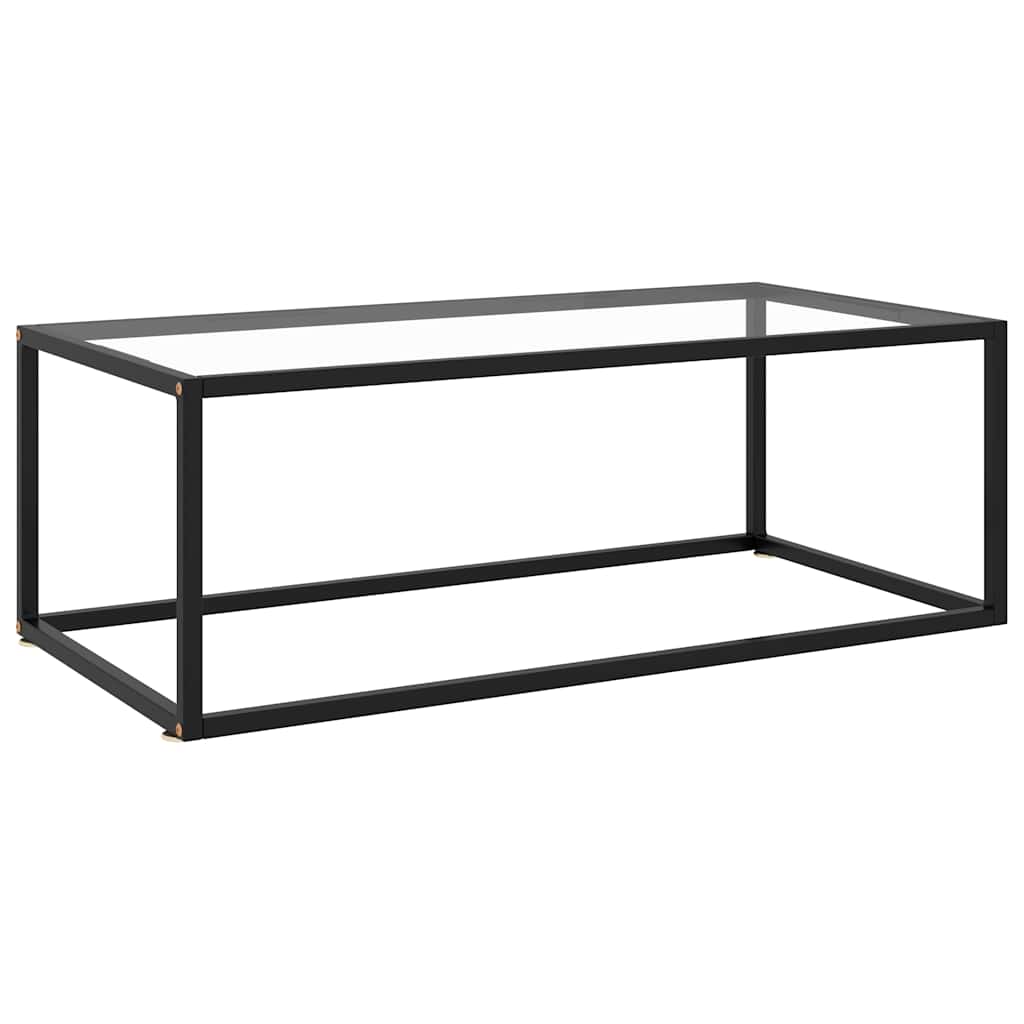 Vidaxl salontafel met gehard glas 100x50x35 cm zwart