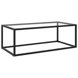 Vidaxl salontafel met gehard glas 100x50x35 cm zwart