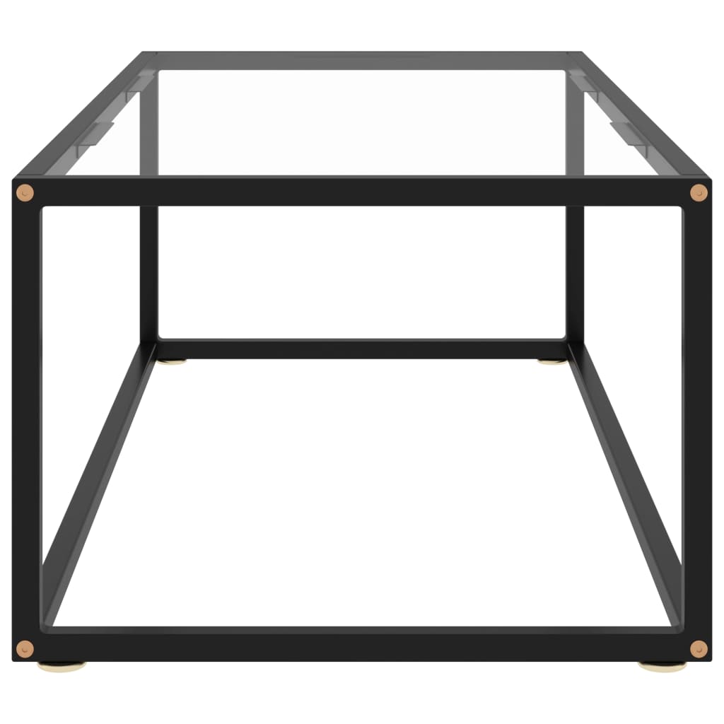 Vidaxl salontafel met gehard glas 100x50x35 cm zwart