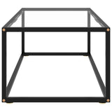 Vidaxl salontafel met gehard glas 100x50x35 cm zwart