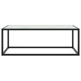 Vidaxl salontafel met wit marmerglas 100x50x35 cm zwart