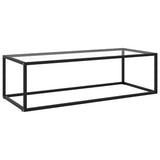 Vidaxl salontafel met gehard glas 120x60x35 cm zwart