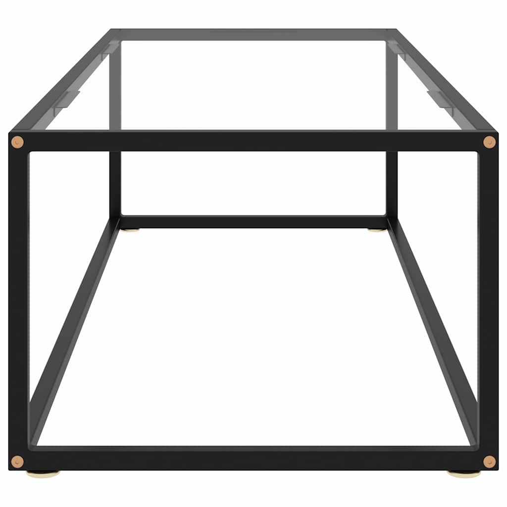 Vidaxl salontafel met gehard glas 120x60x35 cm zwart