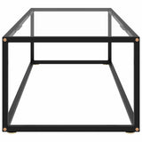 Vidaxl salontafel met gehard glas 120x60x35 cm zwart