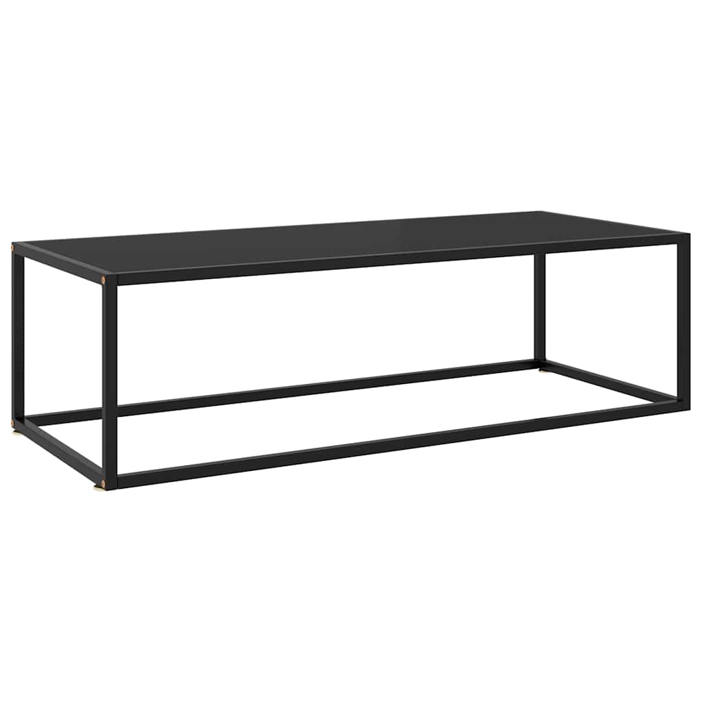 Vidaxl salontafel met zwart glas 120x50x35 cm zwart