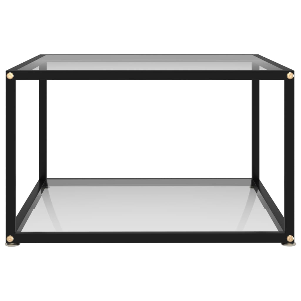 Vidaxl salontafel 60x60x35 cm gehard glas transparant