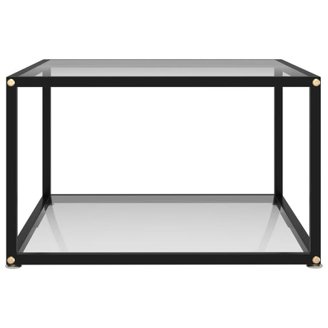 Vidaxl salontafel 60x60x35 cm gehard glas transparant