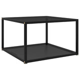 Vidaxl salontafel 60x60x35 cm gehard glas zwart