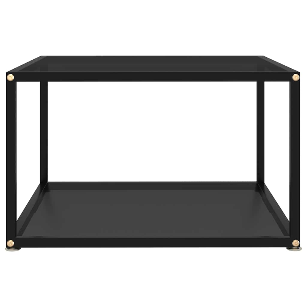 Vidaxl salontafel 60x60x35 cm gehard glas zwart