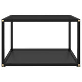Vidaxl salontafel 60x60x35 cm gehard glas zwart