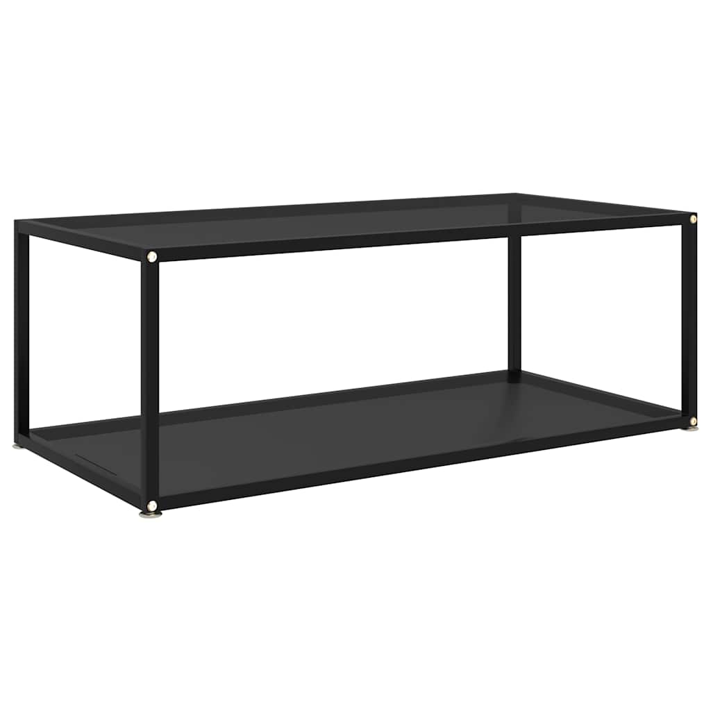 Vidaxl salontafel 100x50x35 cm gehard glas zwart