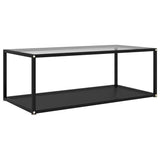 Vidaxl salontafel 100x50x35 cm gehard glas transparant en zwart