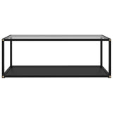 Vidaxl salontafel 100x50x35 cm gehard glas transparant en zwart
