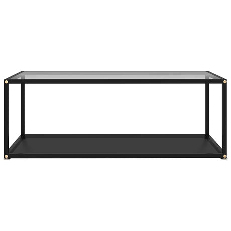 Vidaxl salontafel 100x50x35 cm gehard glas transparant en zwart