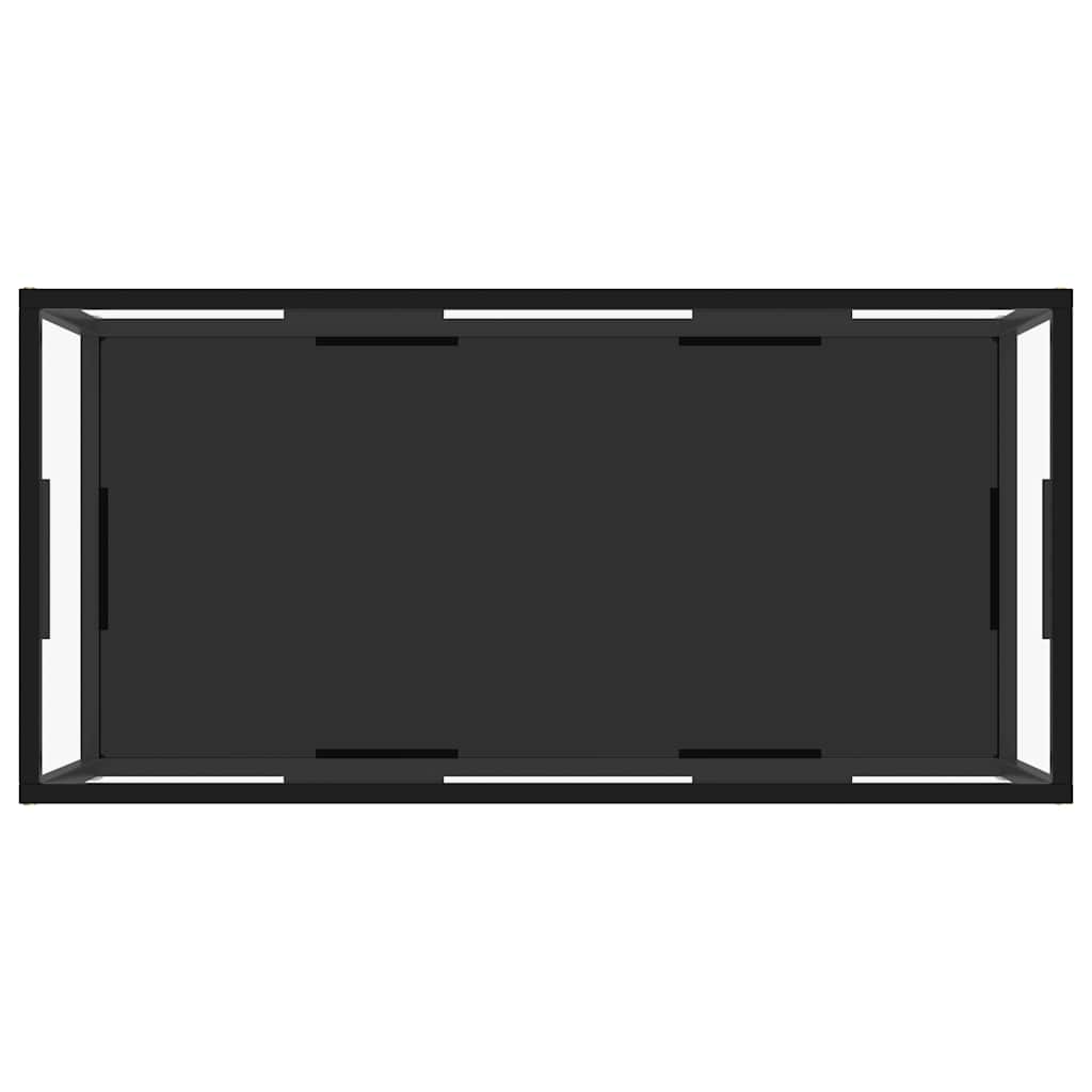 Vidaxl salontafel 100x50x35 cm gehard glas transparant en zwart