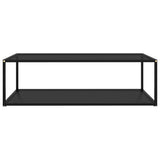 Vidaxl salontafel 120x60x35 cm gehard glas zwart