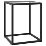 Vidaxl salontafel met gehard glas 40x40x50 cm zwart