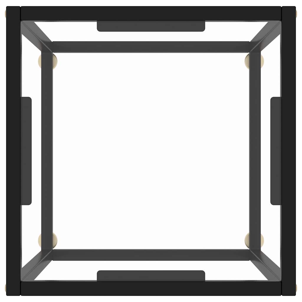 Vidaxl salontafel met gehard glas 40x40x50 cm zwart