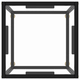 Vidaxl salontafel met gehard glas 40x40x50 cm zwart