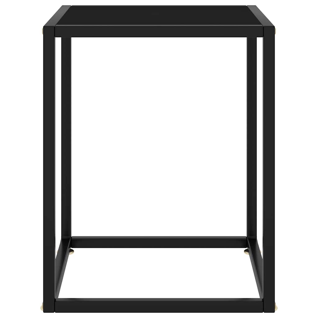 Vidaxl salontafel met zwart glas 40x40x50 cm zwart