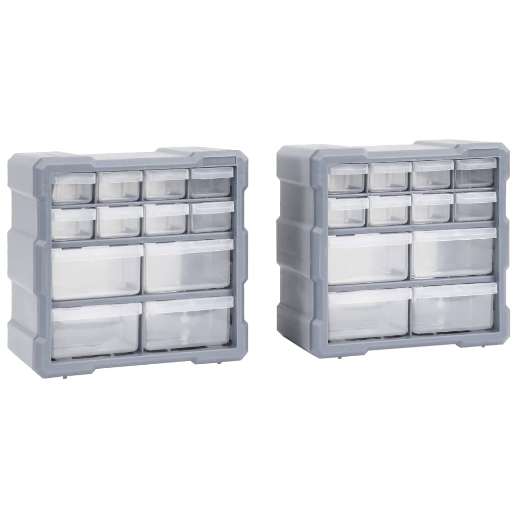 Organizzatori Vidaxl con 12 cassetti 2 PC 26.5x16x26 cm