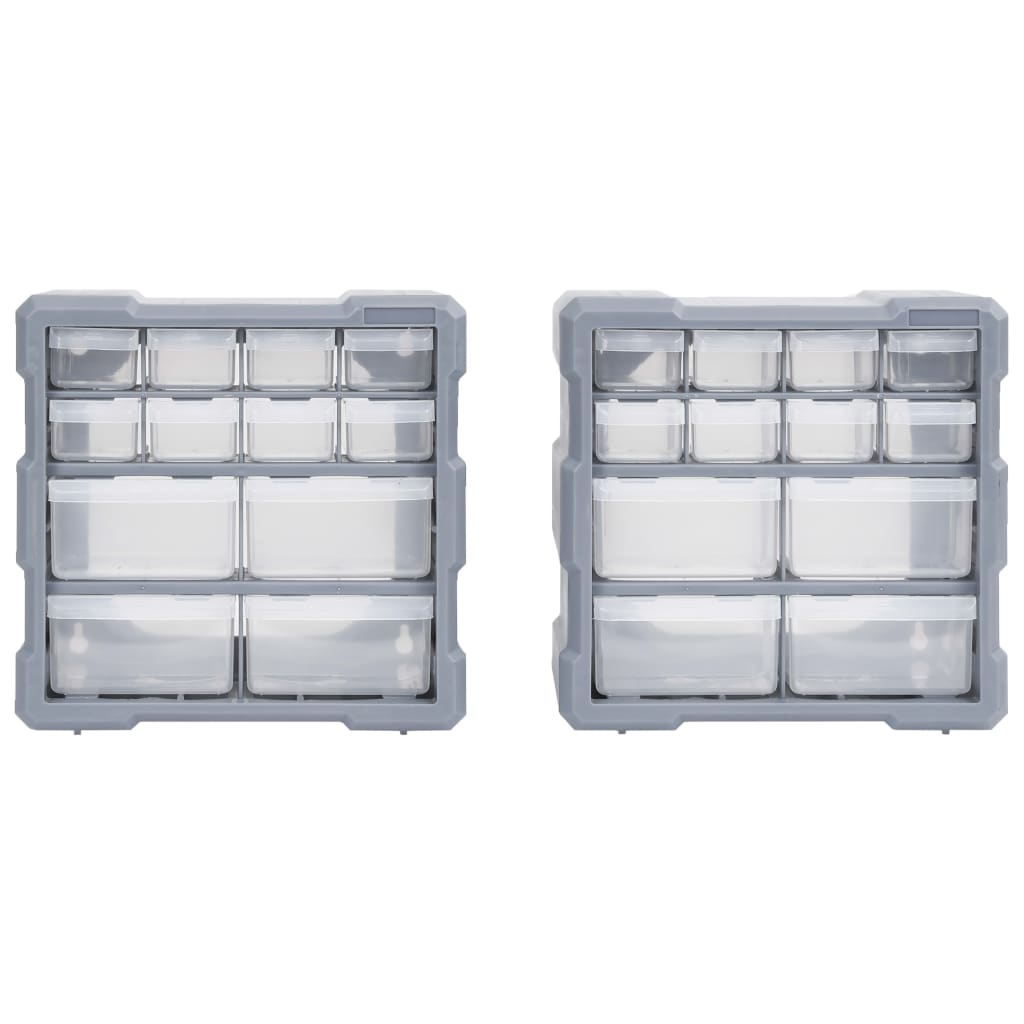 Organisateurs Vidaxl avec 12 tiroirs 2 PC 26.5x16x26 cm