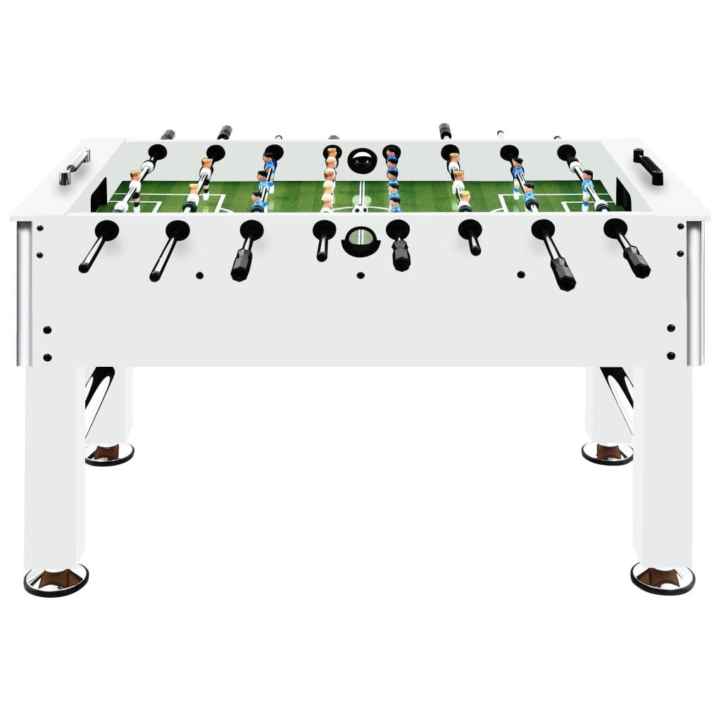 Table de football Vidaxl 60 kg 140x74.5x87,5 cm en acier blanc