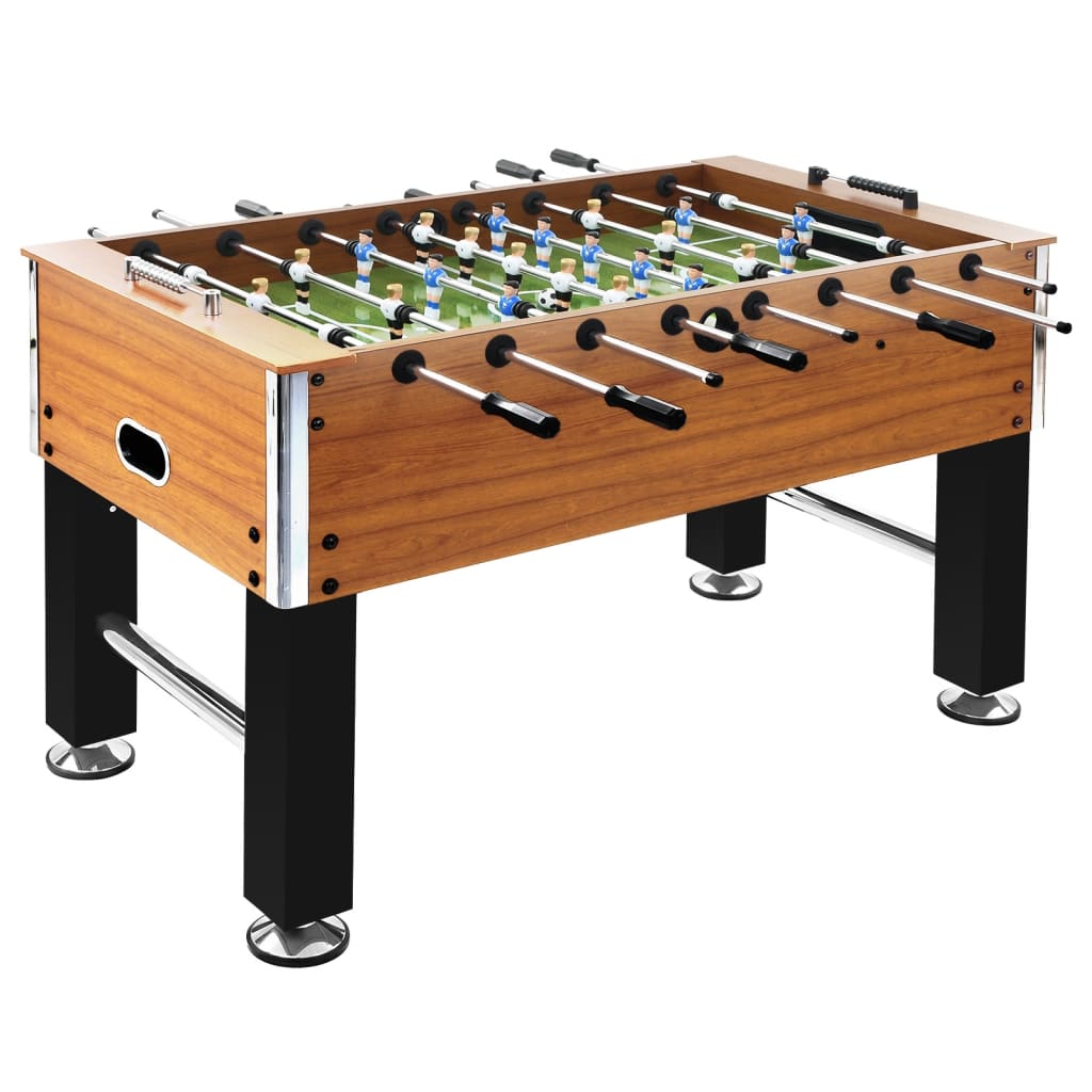 Table de football Vidaxl 60 kg 140x74.5x87,5 cm en acier brun clair et noir