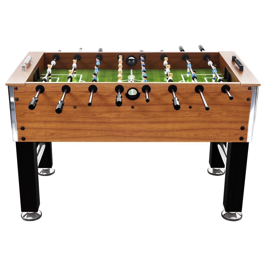 Table de football Vidaxl 60 kg 140x74.5x87,5 cm en acier brun clair et noir