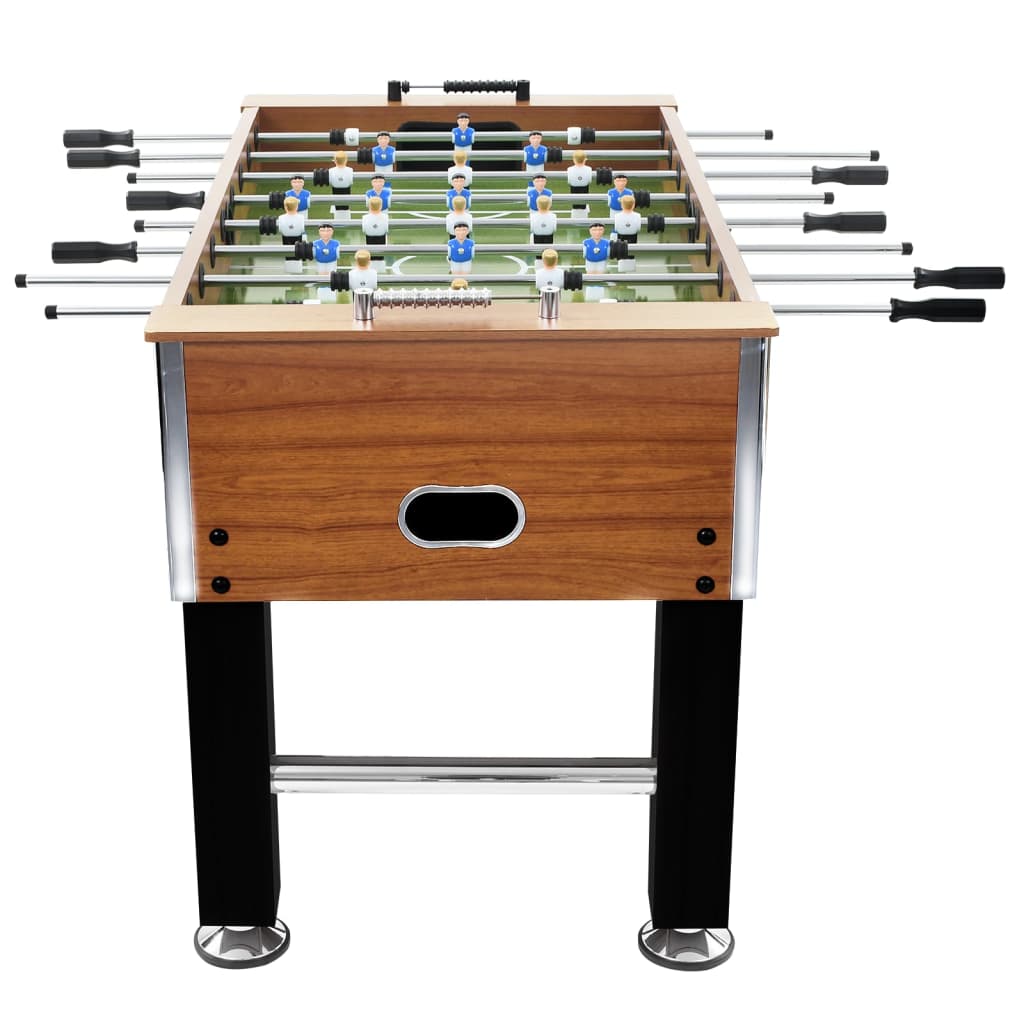 Table de football Vidaxl 60 kg 140x74.5x87,5 cm en acier brun clair et noir